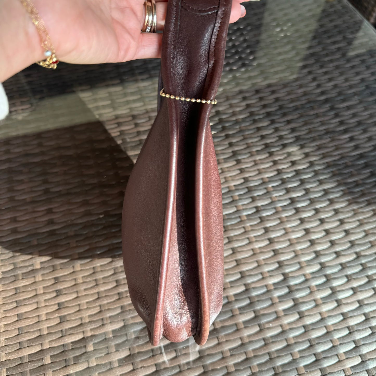 bevintage™ Vintage Coach Mahogany Brown 9020 Mini Ergo Zip🖤🍫