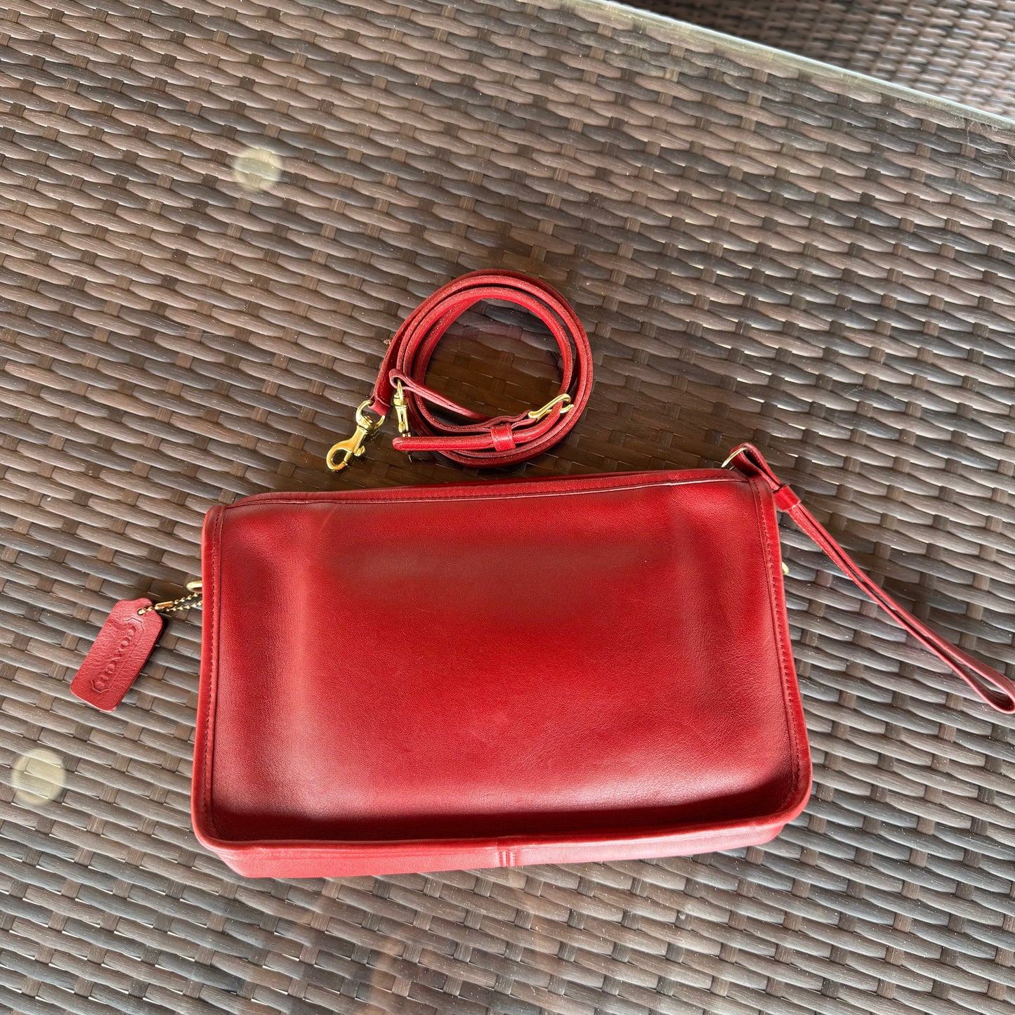 bevintage™ Vintage Coach Red Basic Bag 9455🍎🔥