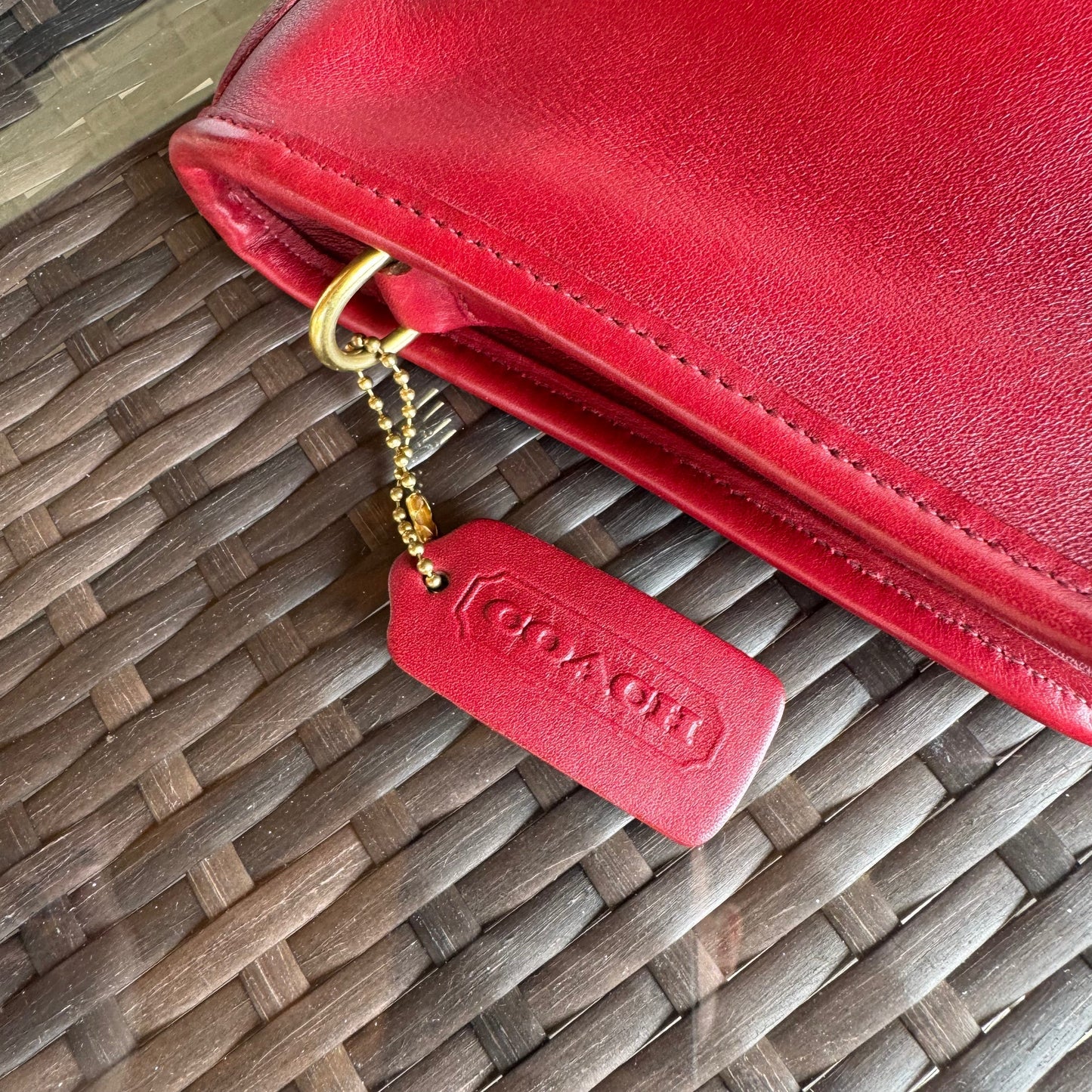 bevintage™ Vintage Coach Red Basic Bag 9455🍎🔥