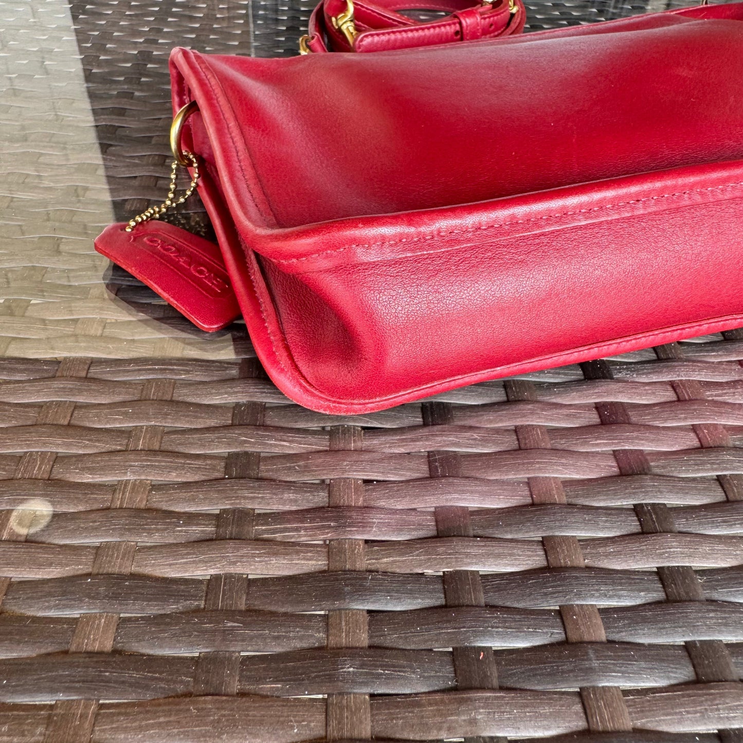 bevintage™ Vintage Coach Red Basic Bag 9455🍎🔥
