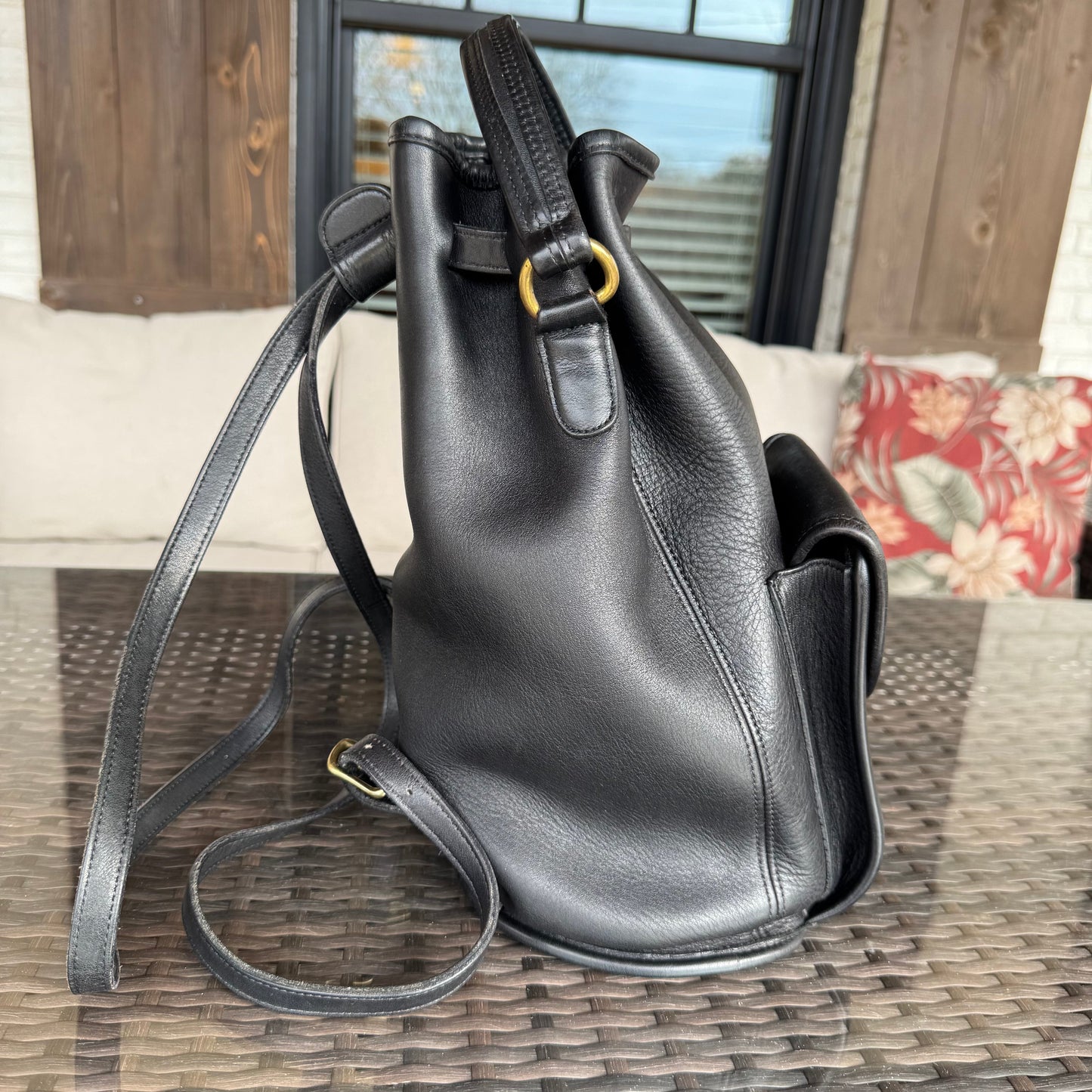 bevintage™ Vintage Coach Black Handle Backpack 9992🖤🍫