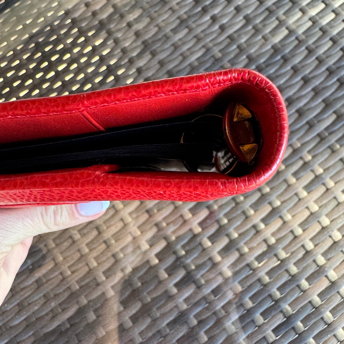 bevintage™ Vintage Coach Red Madison Pocket Organizer 4489🍒❤️🔥