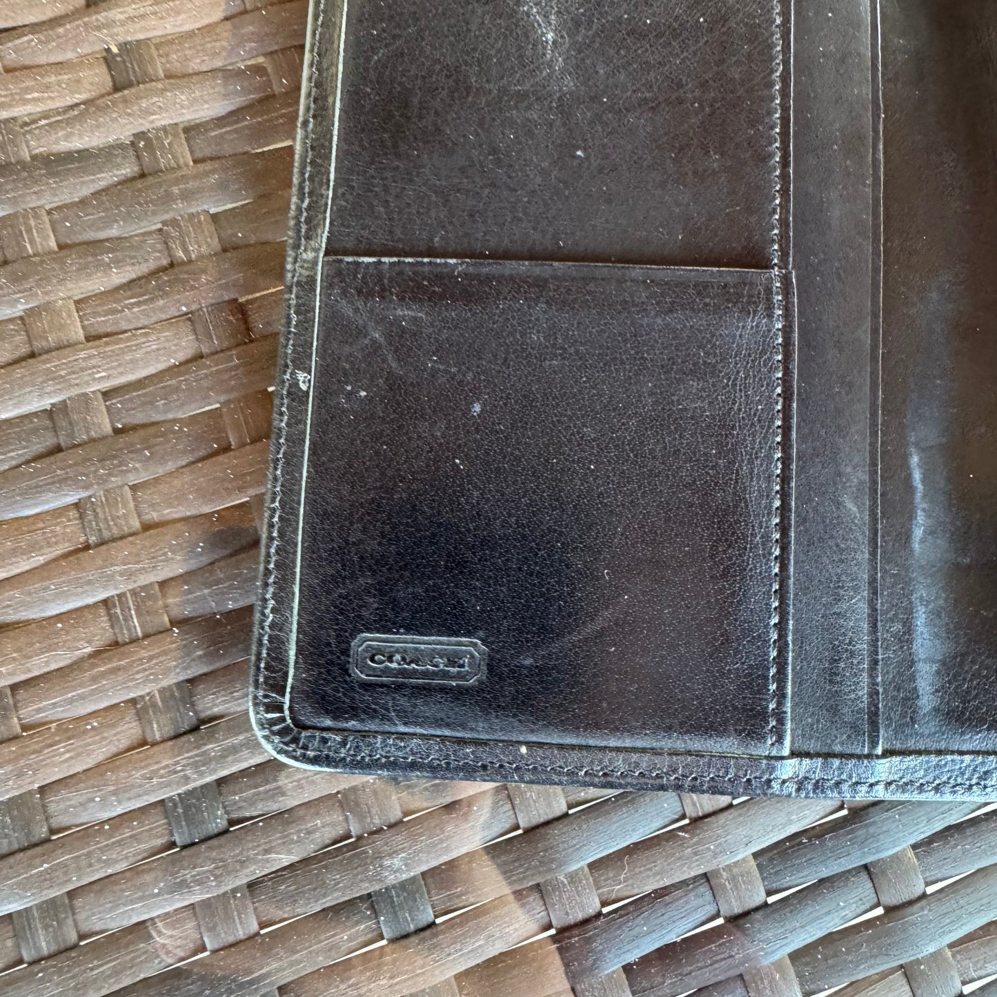bevintage⢠Vintage Coach Black Pocket Organizerš¤š«