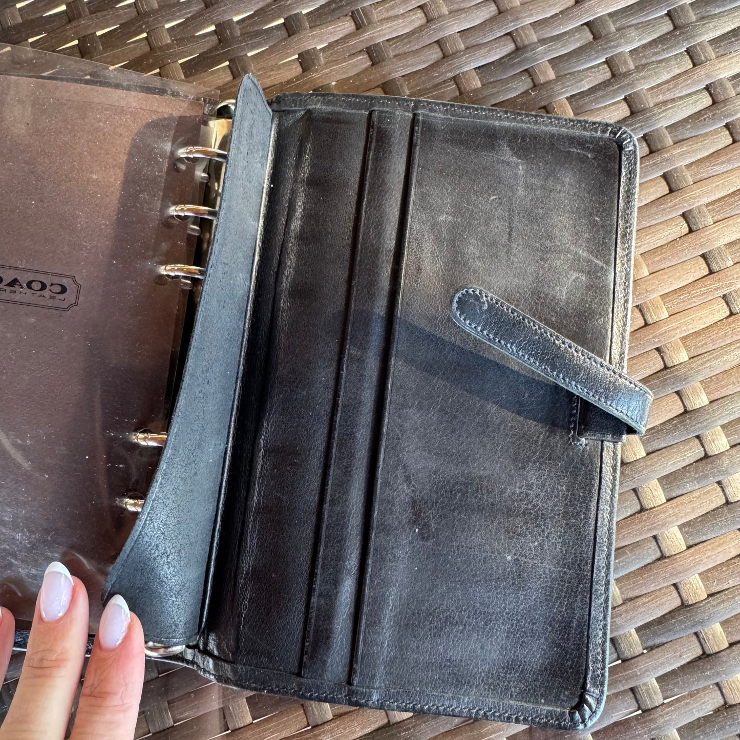 bevintage⢠Vintage Coach Black Pocket Organizerš¤š«