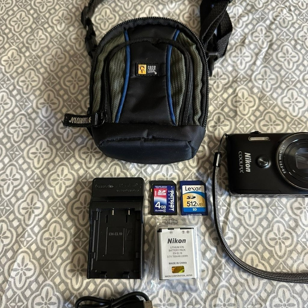 bevintage™ 🍇 ₊˚💜 Nikon COOLPIX S6900 16.0MP Digital Camera (Black) with 12x Zoom and Wi-Fi 🍥 🎀📷