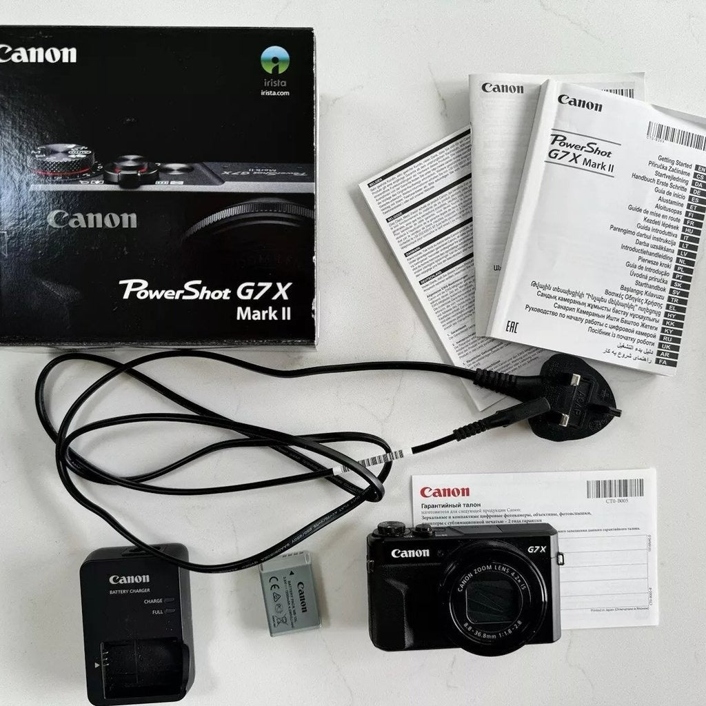 bevintage™ Used 🍇₊˚💜 Canon PowerShot G7X Mark II Digital Camera (Black) 🍥🎀📷