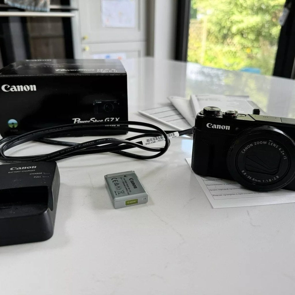 bevintage™ Used 🍇₊˚💜 Canon PowerShot G7X Mark II Digital Camera (Black) 🍥🎀📷