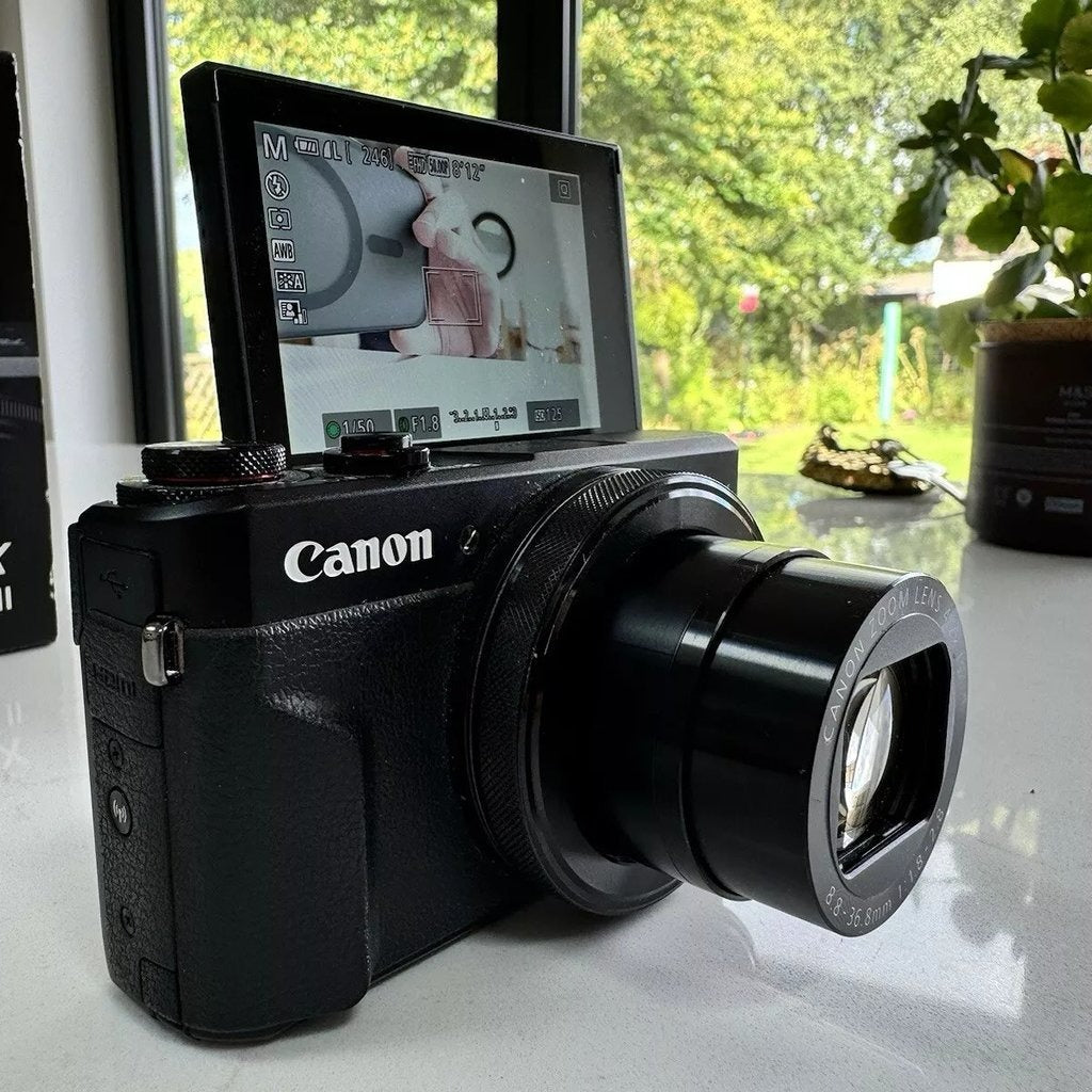 bevintage™ Used 🍇₊˚💜 Canon PowerShot G7X Mark II Digital Camera (Black) 🍥🎀📷