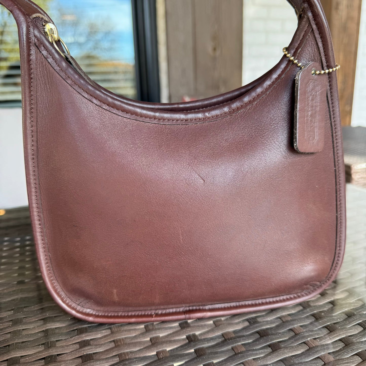 bevintage™ Vintage Coach Mahogany Brown 9020 Mini Ergo Zip🖤🍫