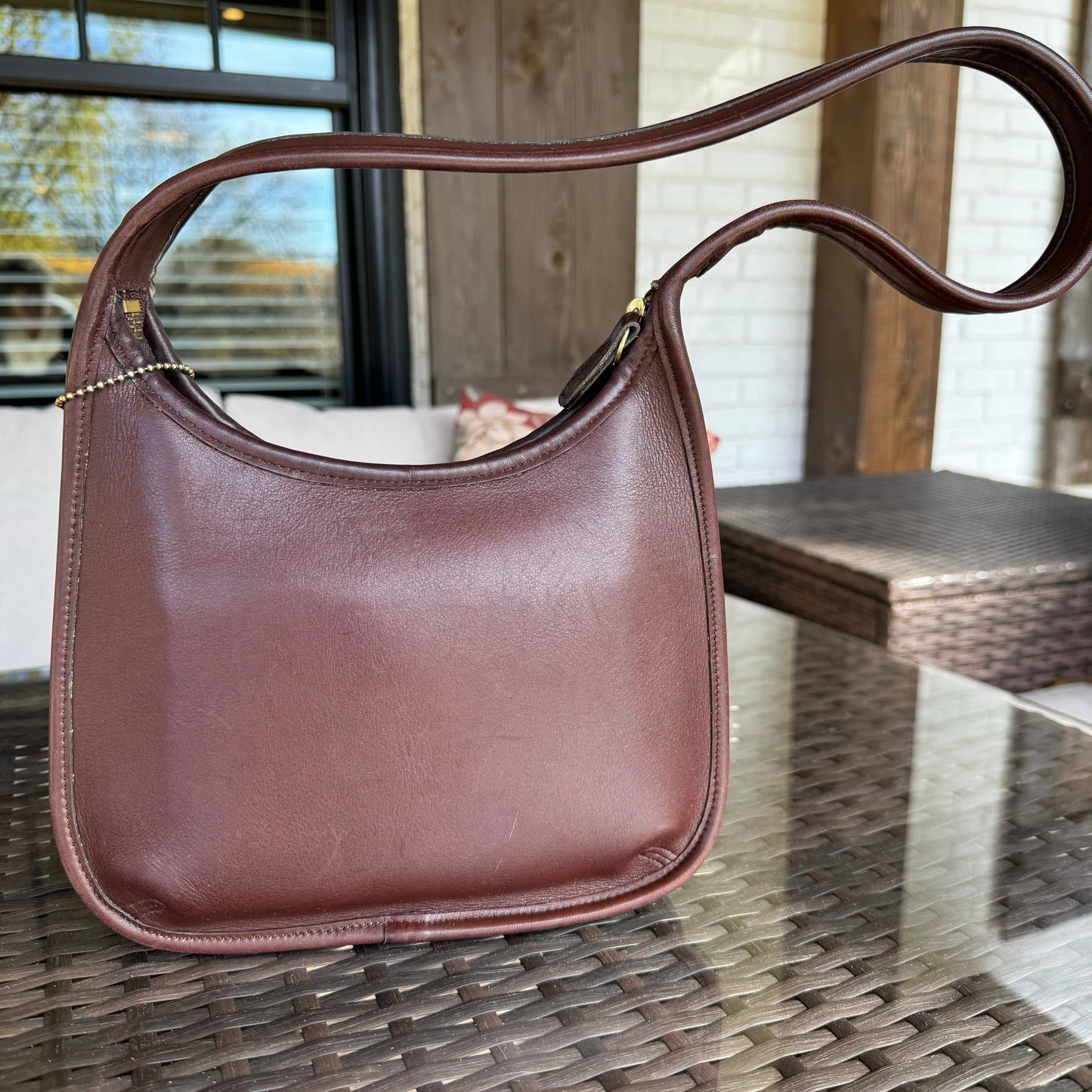 bevintage™ Vintage Coach Mahogany Brown 9020 Mini Ergo Zip🖤🍫