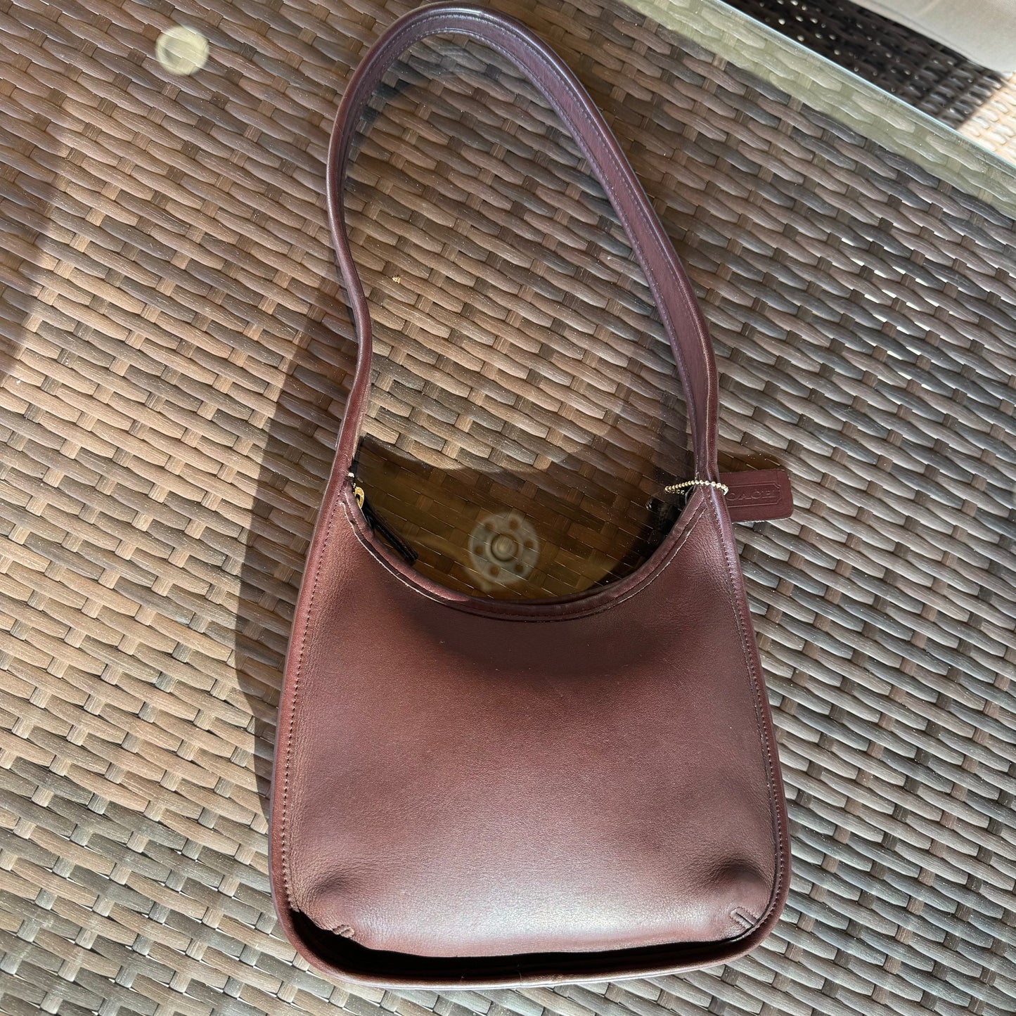 bevintage™ Vintage Coach Mahogany Brown 9020 Mini Ergo Zip🖤🍫