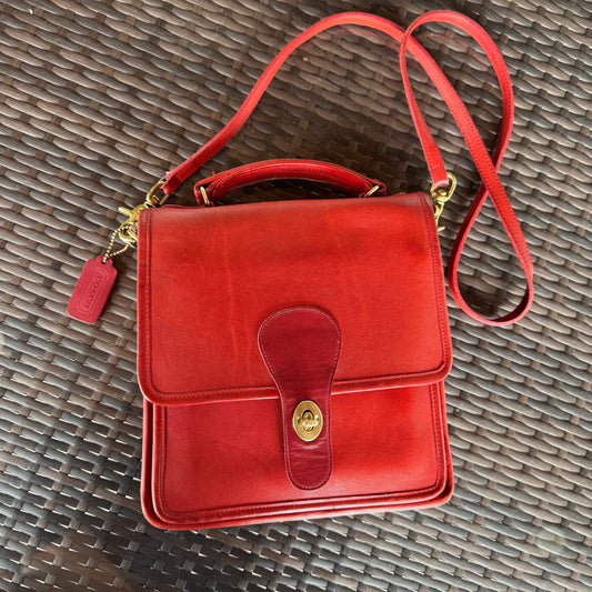 bevintage™ Vintage Coach Red Station Bag 5130🍬⚡