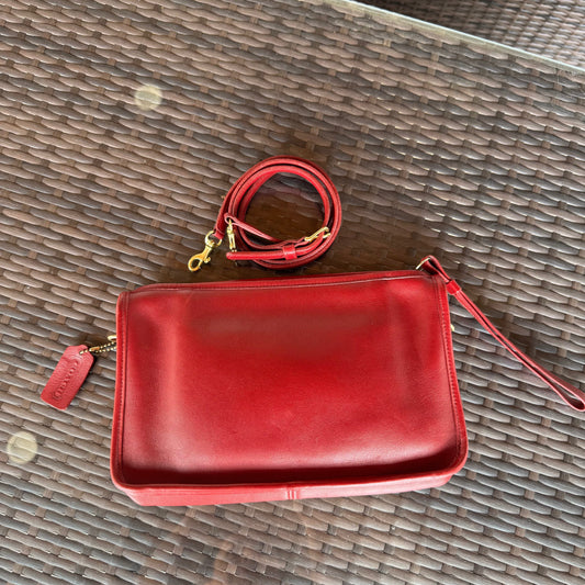 bevintage™ Vintage Coach Red Basic Bag 9455🍎🔥