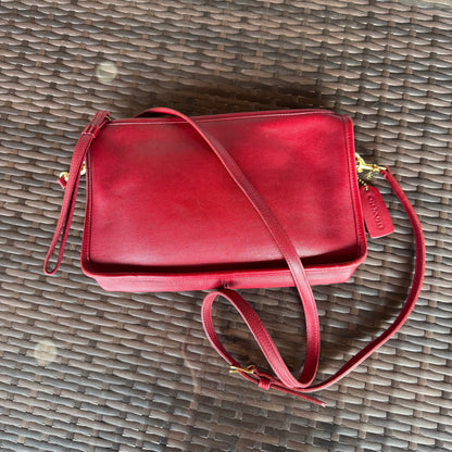 bevintage™ Vintage Coach Red Basic Bag 9455🍎🔥