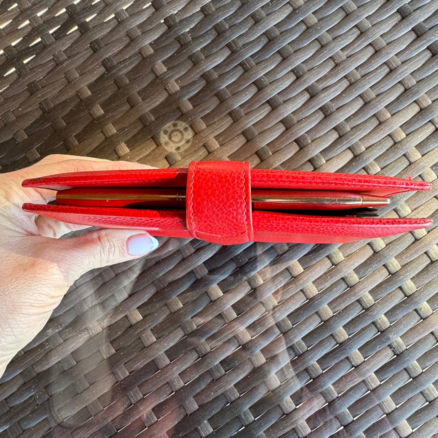 bevintage™ Vintage Coach Red Madison Pocket Organizer 4489🍒❤️‍🔥