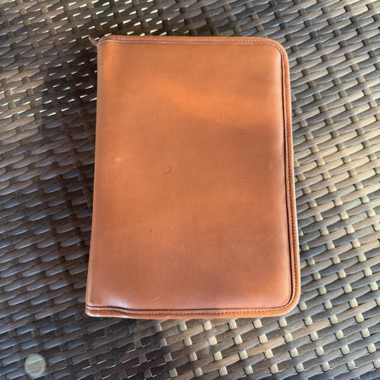 bevintage™ Vintage Coach British Tan Zip Around Organizer Large Planner 5223🌺🩷