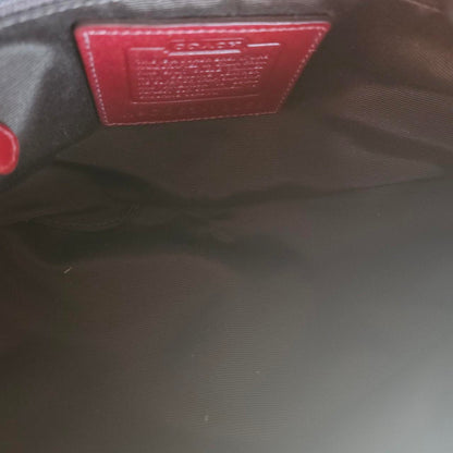 bevintage™ ❤️ Y2K Vintage Coach Small Suede Burgundy Hobo Shoulder Bag ❤️
