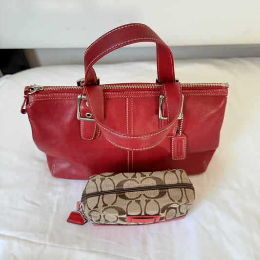 bevintage™ Vintage Coach tote and makeup bag