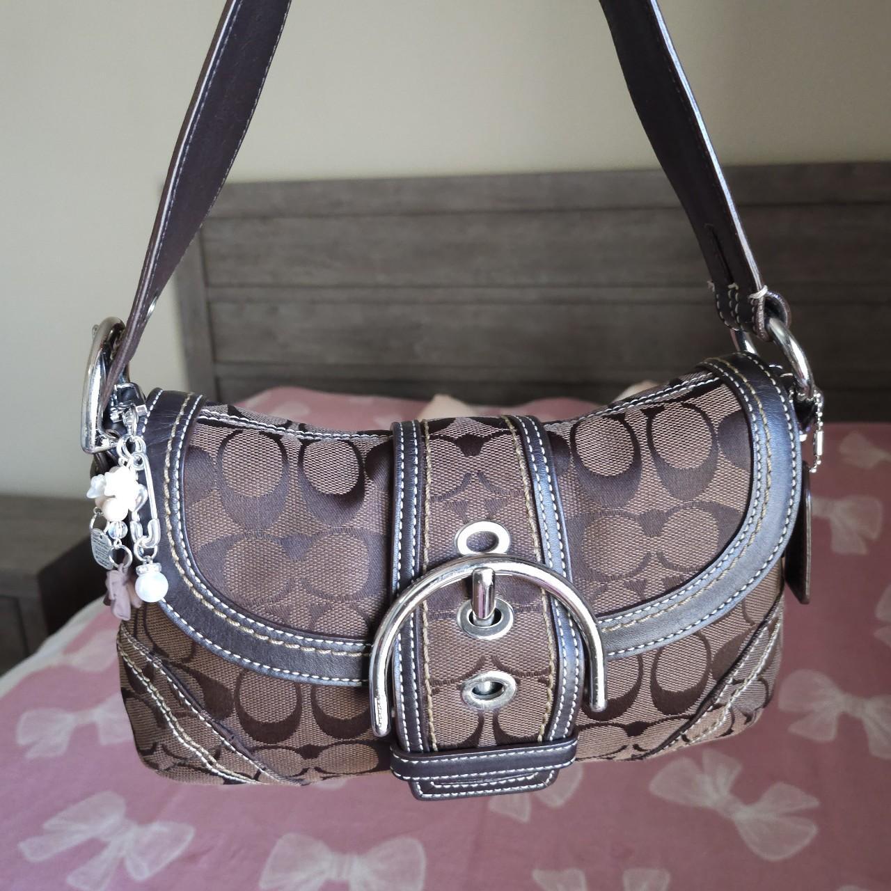 bevintage™ Y2K Vintage Coach Brown Mini Soho Signature Cs Shoulder Purse🤎🌆