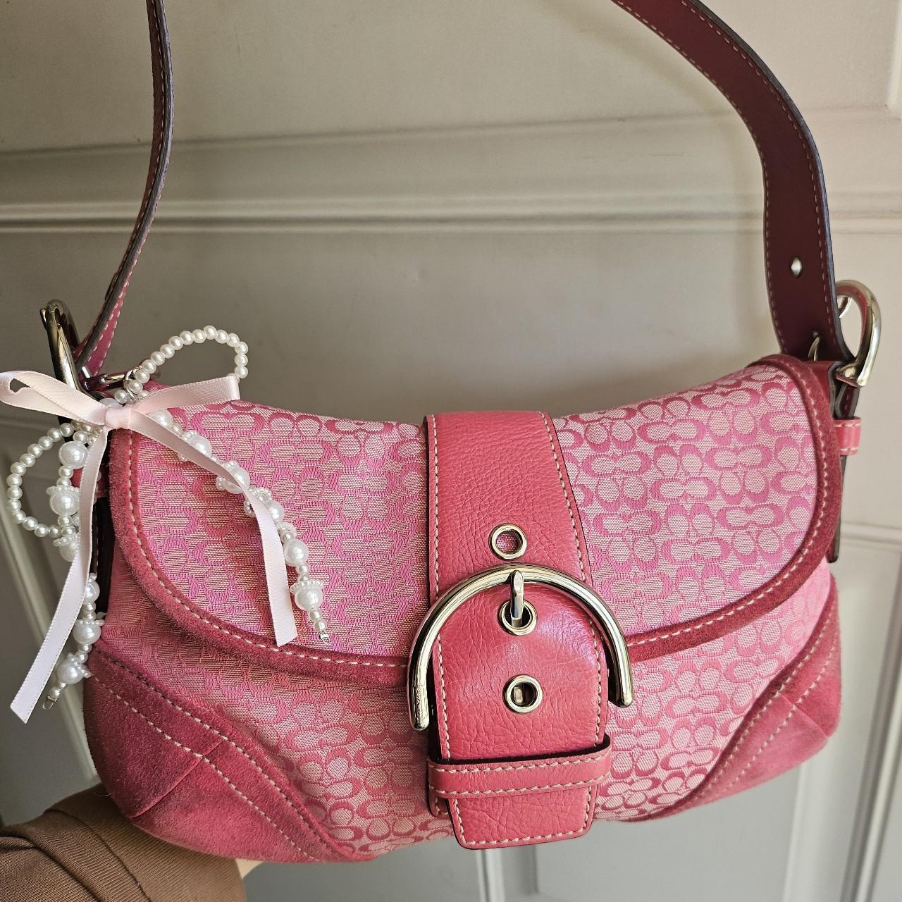 bevintage™ Vintage Coach Mini Soho Buckle Flap Pink Shoulder Purse🌺🩷