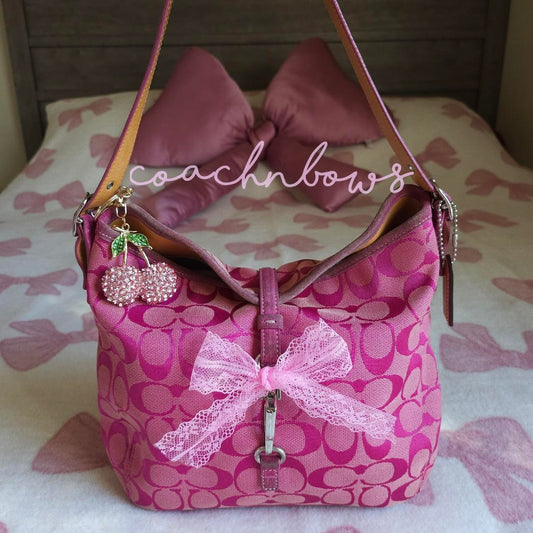 bevintage™ Y2K Vintage Coach Barbie Pink Hampton Clip Shoulder Bag🩷🍒