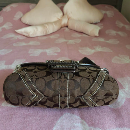 bevintage™ Y2K Vintage Coach Brown Mini Soho Signature Cs Shoulder Purse🤎🌆
