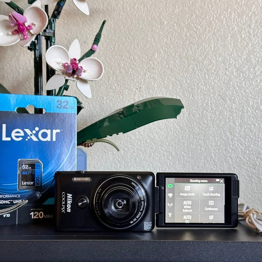 bevintage™ 🍇 ₊˚💜 Nikon COOLPIX S6900 16MP Compact Digital Camera (Black) with Flip Screen and Wi-Fi 🍥 🎀📷