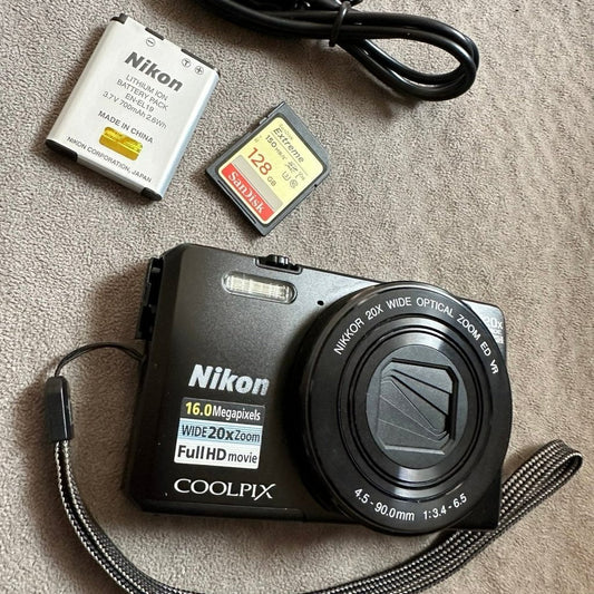 bevintage™ 🍇 ₊˚💜 Nikon COOLPIX S7000 16 MP Compact Digital Camera (Black) 🍥 🎀📷