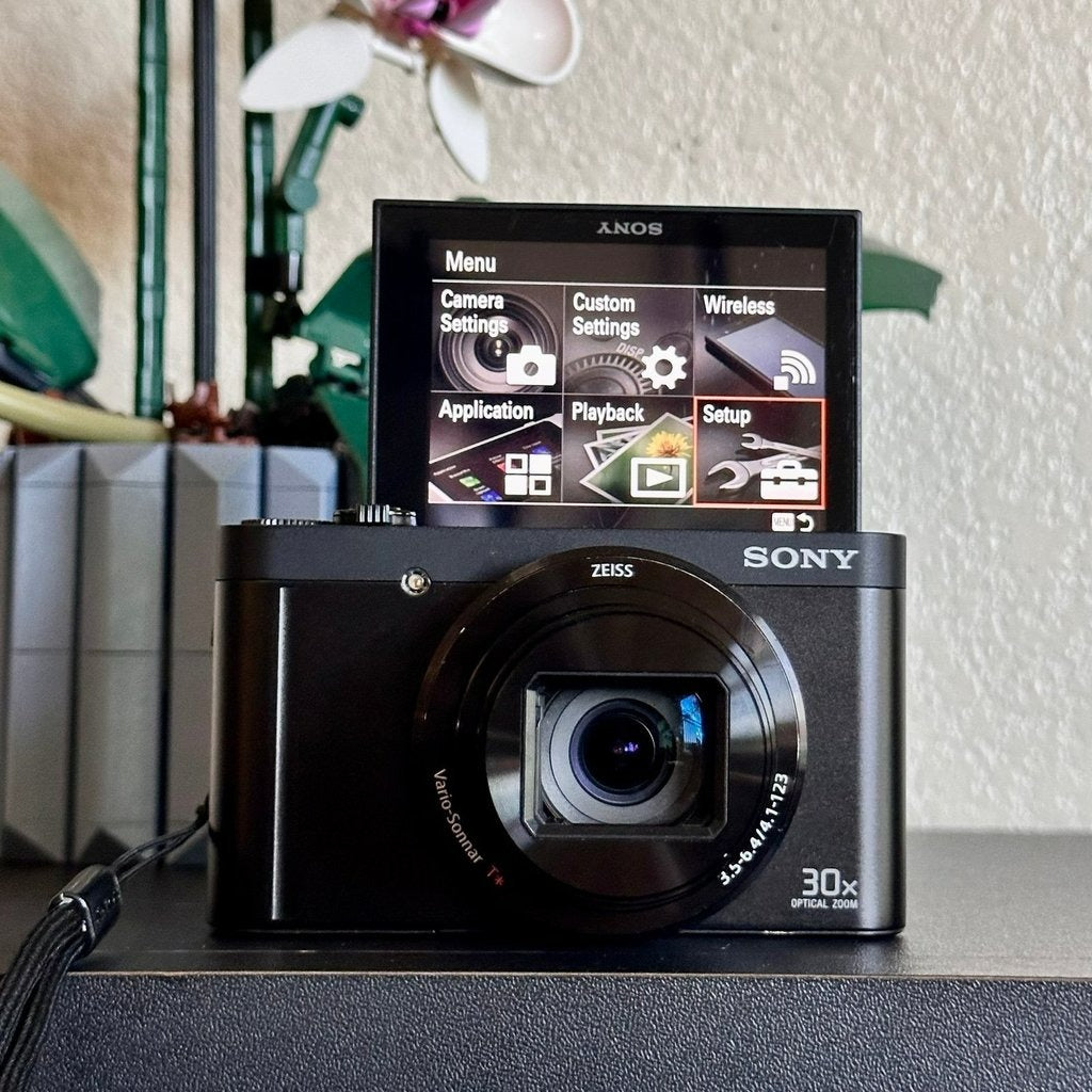 bevintage™ 🍇 🎀 Sony Cyber-shot DSC-WX500 Digital Camera (Black) - Compact 18.2MP with 30X Optical Zoom 📷