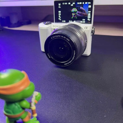 bevintage™ 🍇 ₊˚💜 Sony Alpha a5000 Mirrorless Digital Camera (White) with 16-50mm Lens 🍥 🎀📷