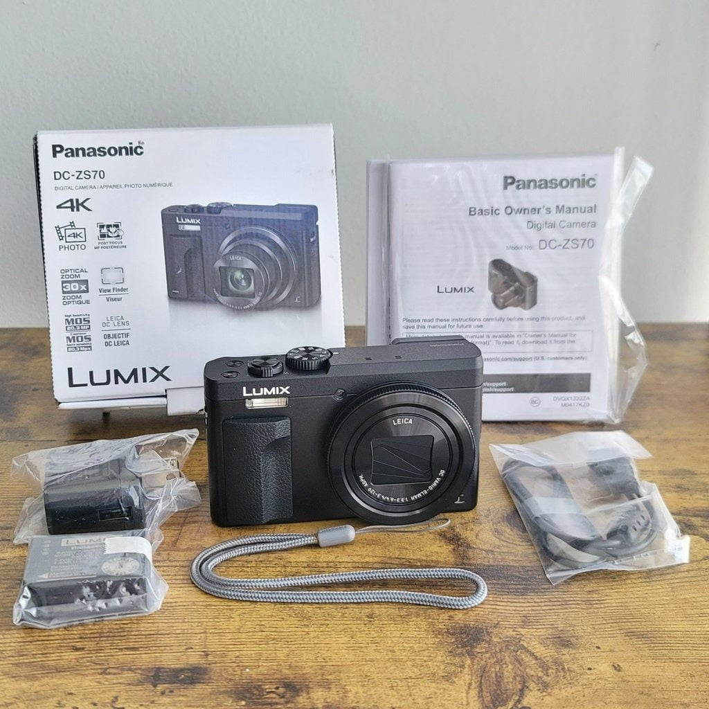 bevintage™ 🍇 🎀 Panasonic LUMIX DC-ZS70 20.3 Megapixel Digital Camera (Complete Open Box) 📷