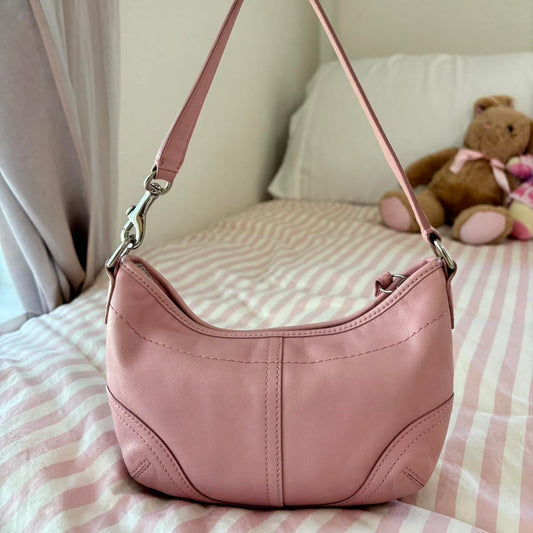 bevintage™ Baby Pink Coach Hobo🤎🌆